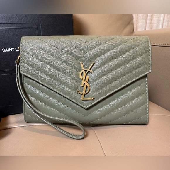 Saint Laurent Handbags - YSL▪️Grain De Poudre Matelasse Monogram Clutch